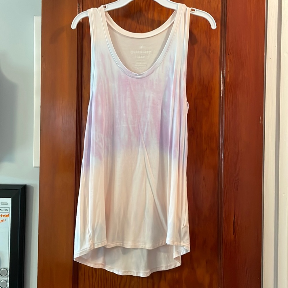 tie dye flowy long tank top, american eagle, size xs
